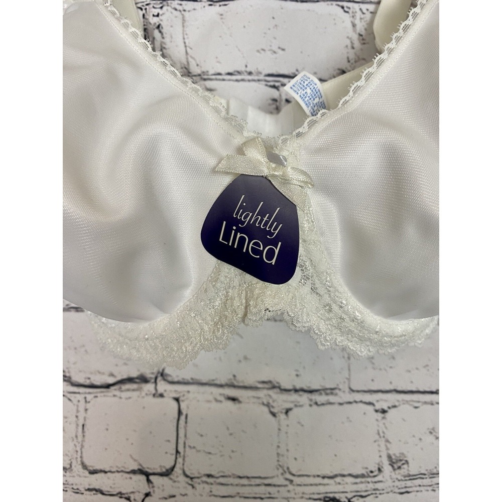 NWT‎ Playtex Secrets 4442 Full Figure Lightly Lined Underwire Bra 36D White - Picture 2 of 13
